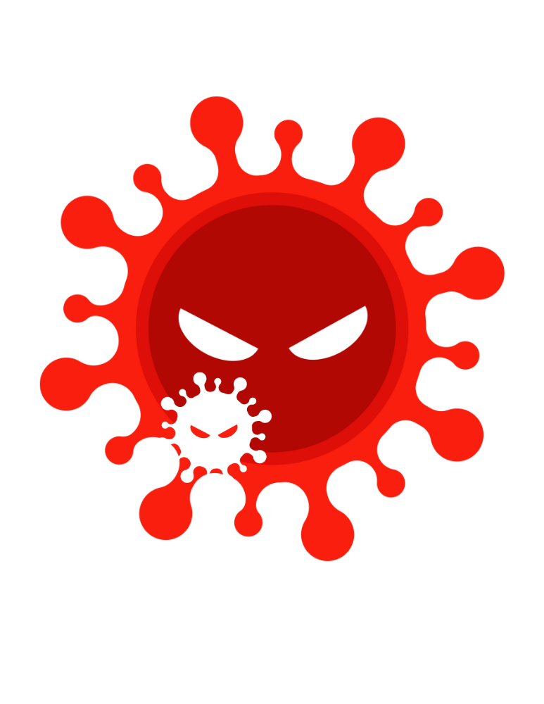 Ilustración de un virus informático